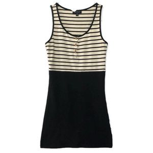 Topshop Black Stripe Tank Mini Dress Size 4 (US)